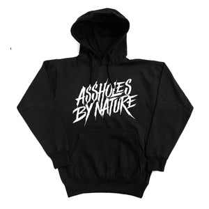 Assholes By Nature "White Logo" Black Hoodie