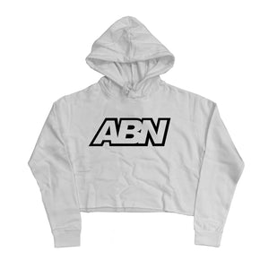 ABN White Logo "White" Crop Top Hoodie