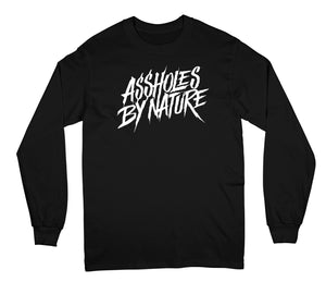 Assholes By Nature White Logo "Black" Long Sleeve