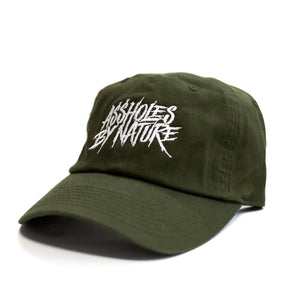 Dad Hat Assholes By Nature "Olive Green"