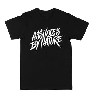 Assholes By Nature "White Logo" Black Tee